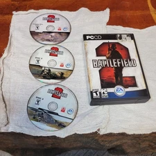 Battlefield PC Video Game Lot - Battlefield 2, 1942, & Vietnam used (Windows PC)