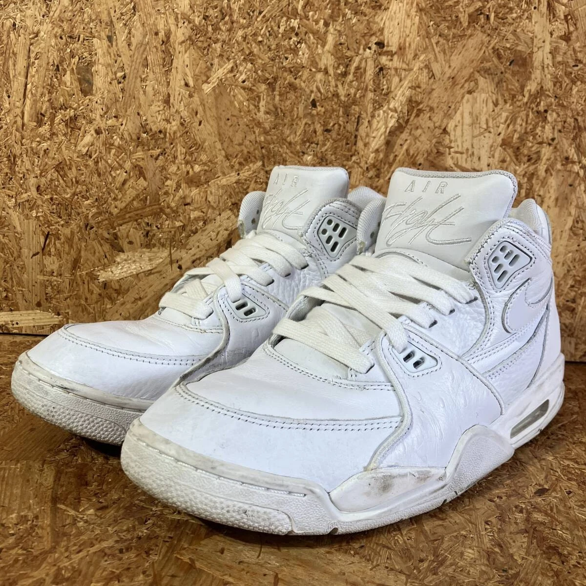 Nike Air Flight White high top shoes size 7.5 Nike Air Flight 89 Triple White for Sale | Authenticity  main image 3
