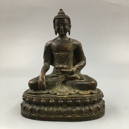 9cm Chinese Old Tibet Bronze Buddha Statue Shakyamuni Buddhism Sculpture Decor - Picture 1 of 1