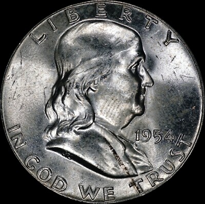 1954 Franklin Half Dollar UNC, Bugs Bunny, FS-401, FBL, As Shown, 652