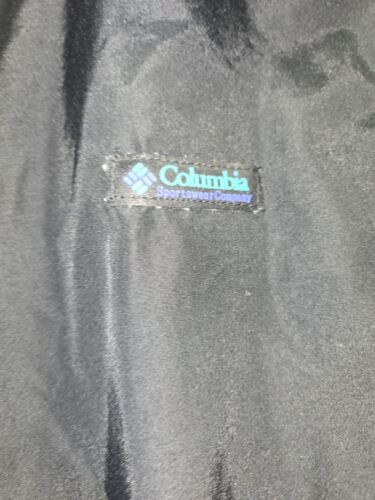 Vintage Men's Black Columbia Jacket Green Fleece Purple Zipper Lining Size XL - Picture 10 of 14