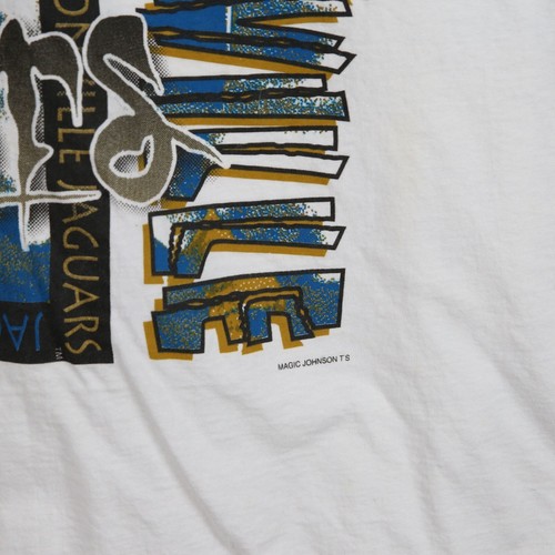 T-shirt Jacksonville Jaguars Magic Johnson vintage 1994 XXL bianca punto singolo - Foto 5 di 12