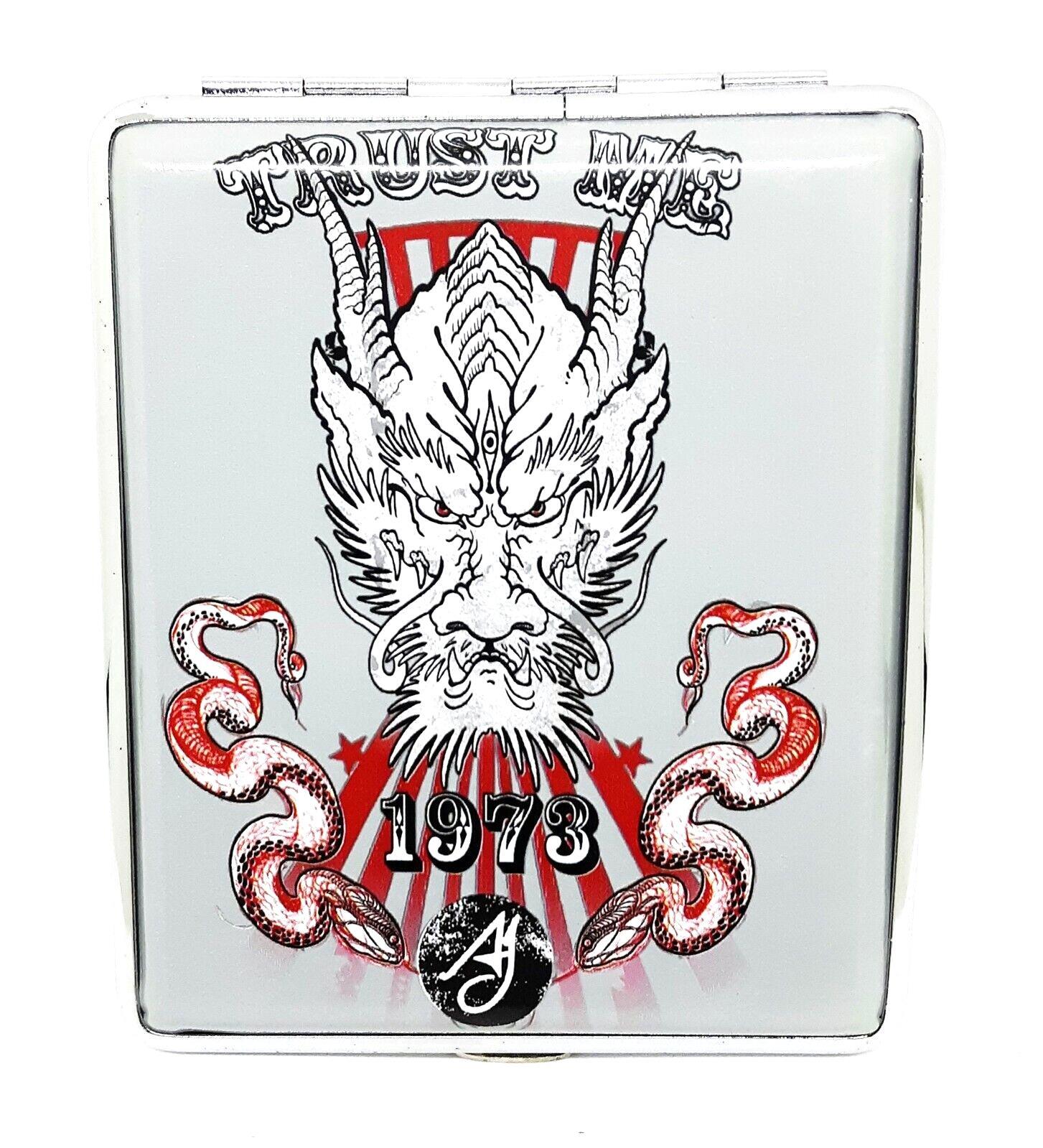 Ami James Ink Trust Me Double Sided PU Leather 100s Cigarette Case