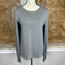 Kal Rieman Cape Sweatshirt Womens Small Bamboo Rayon Blend Oversized Poncho Gray