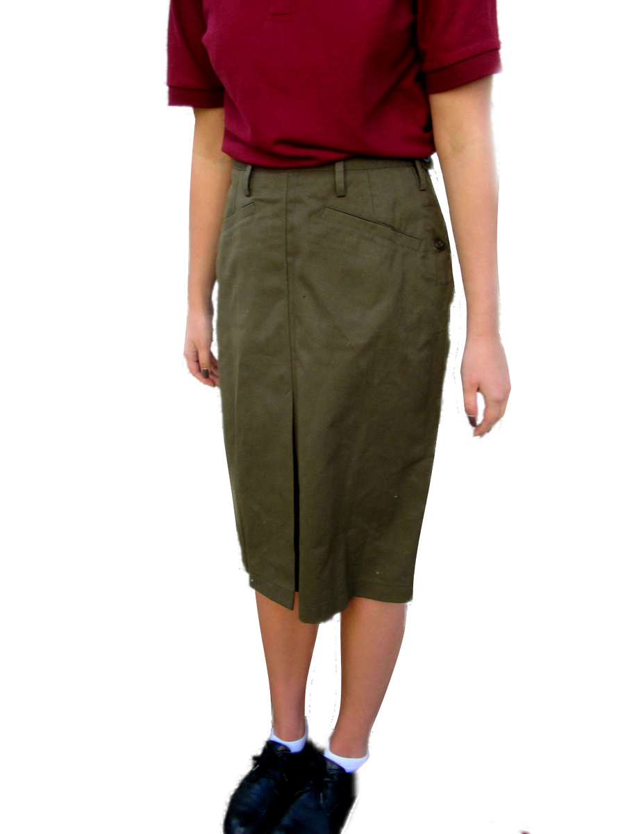New 1980s Czech army skirt military maxi hip cotton uniform