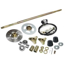 ATV Go Kart Rear Axle Kit Sprocket Brake Wheel Hub Assembly Chain Go Cart US