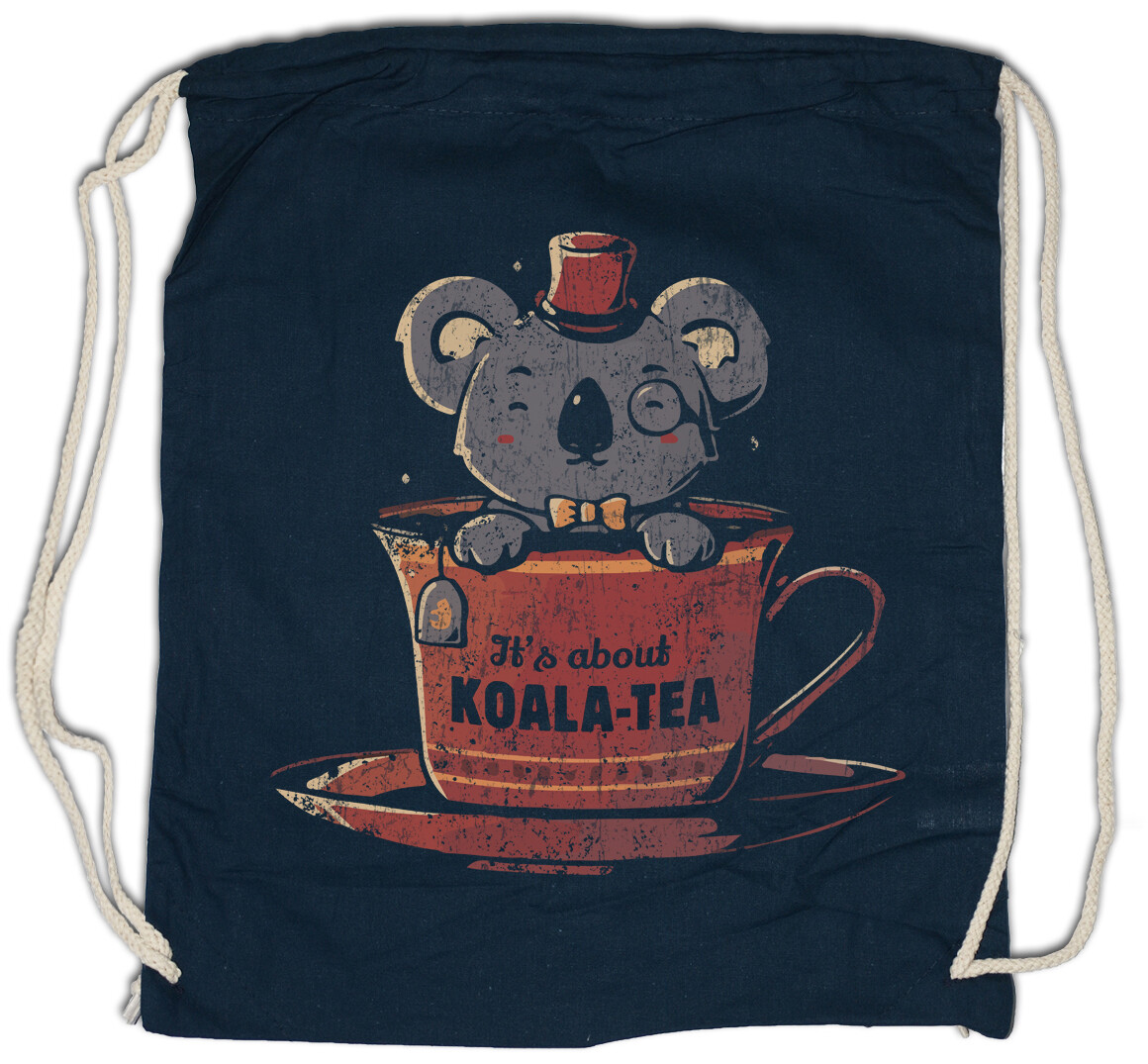 Koala Tea Drawstring Bag Love Addicted Addiction Bear Teacup Cup Fun Wildlife