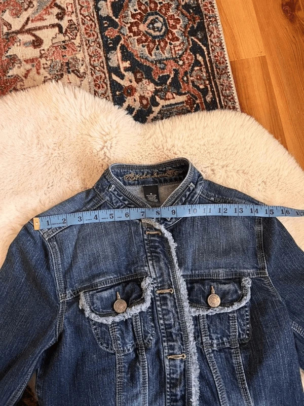 Chaqueta de mezclilla deshilachada Y2K Kikit Jeans M Foto 4 de 4