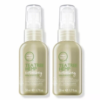 Paul Mitchell  Tea Tree Hemp Replenishing Hair and Body Oil 1.7 oz. Pack Of 2