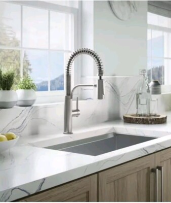 Kohler Provo Semi-Professiona Pulldown Kitchen Faucet, Stainless Steel 
