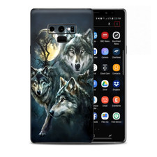 Skins Decal Wrap for Samsung Note 9 - 3 Wolves Moonlight
