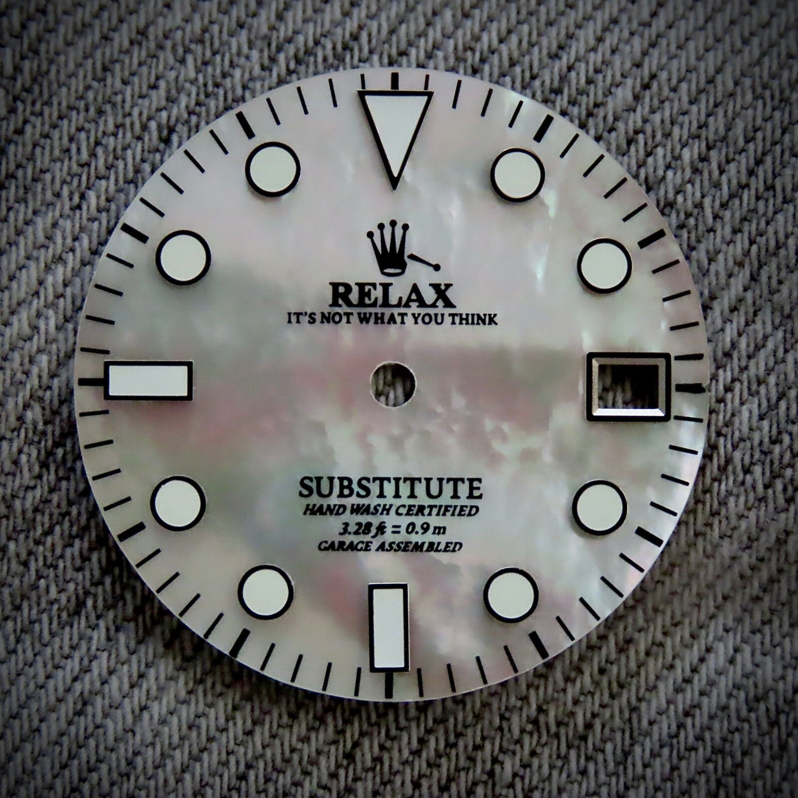 Relax Dial , White Mother of Pearl accessories SKX007/009 for NH35