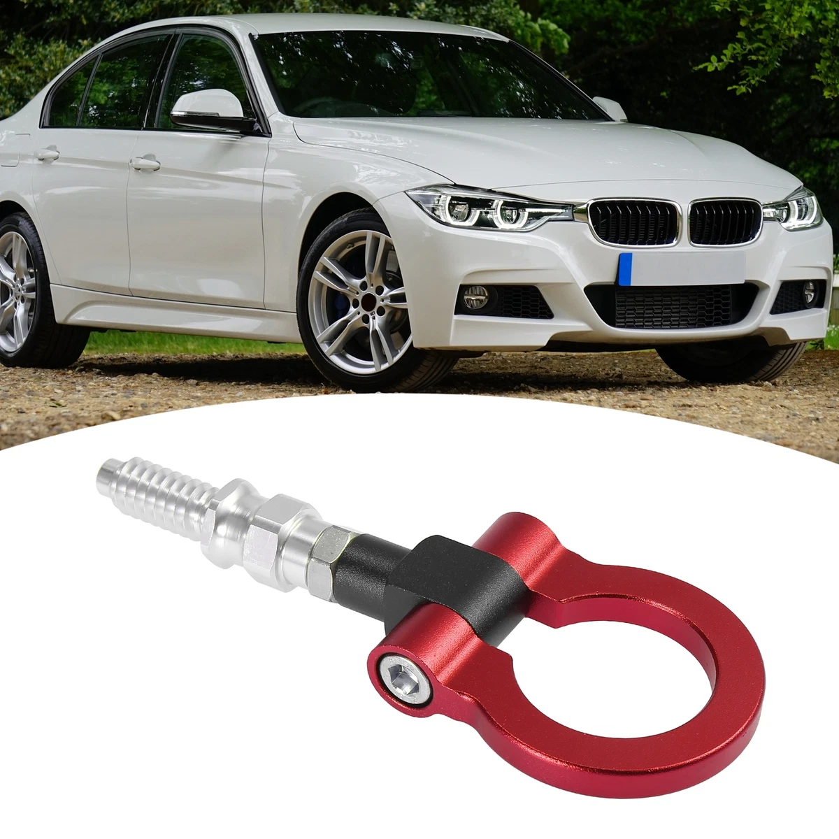 Car Front Rear Bumper Screw on Tow Hook Towing Bar for BMW 325i