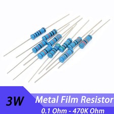 Metal Film Resistor 1 Tolerance 3W Power 01 Ohm - 470K Ohm
