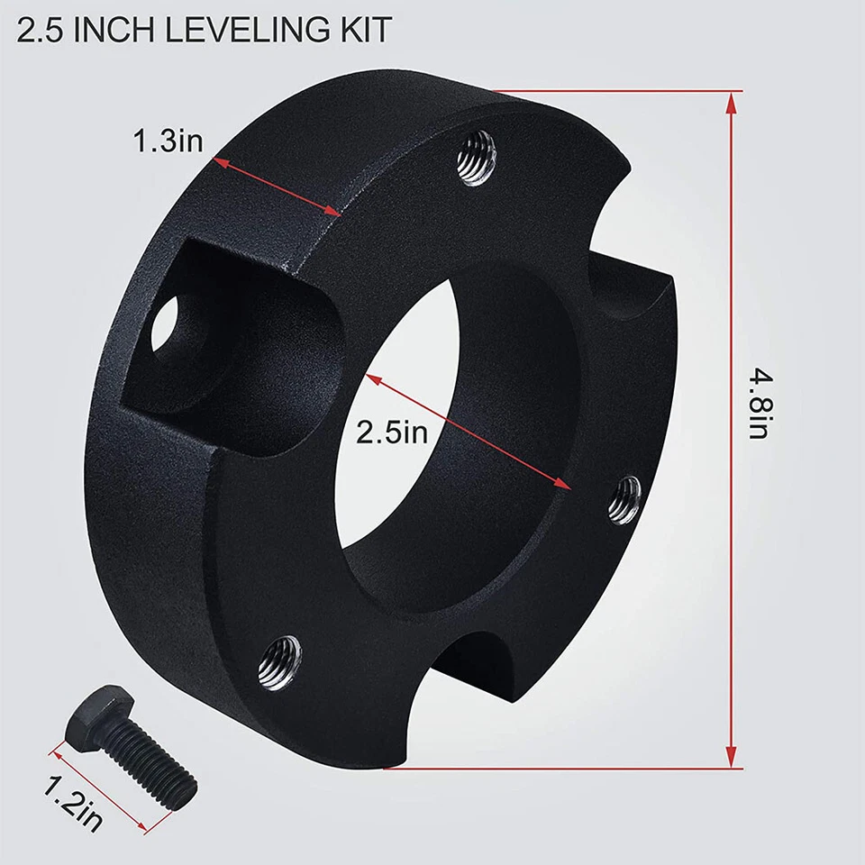Elevador nivelador delantero de 2,5 pulgadas para Toyota Tundra 2003-2023 4Runner 2005-2023 2/4x4 Foto 2 de 4