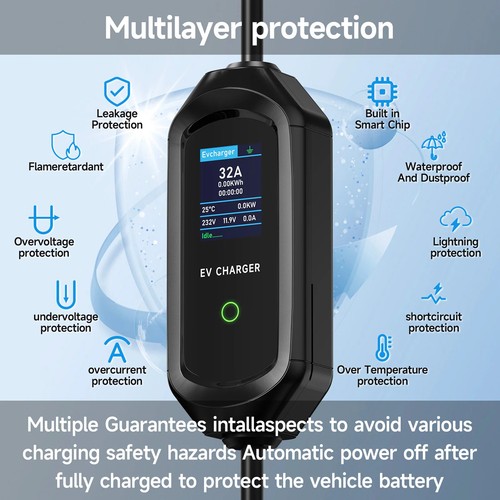 AFYEEV 32A 7.2KW Portable EV Charger Type2 Type1 Electric Vehicle Charger GB/T - Picture 2 of 11
