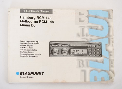 Blaupunkt Hamburg/Melbourne/Miami RCM 148 Radio Anleitung