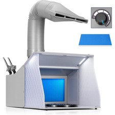 Airbrush Paint Spray Booth 4 LEDLight Adjustable Speed 95 Color Rendering Index