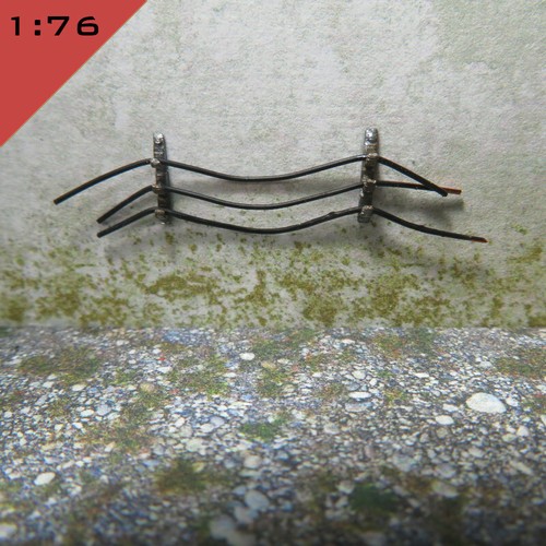 24x RETENEDORES DE CABLES DE PARED IMPRESOS EN 3D perchas 1:76, oo modelo de paisaje miniatura - Imagen 2 de 8