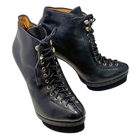 Ann Taylor Axia Womens Size 7 Leather Platform Corset Stiletto Booties&lrm; NWOB