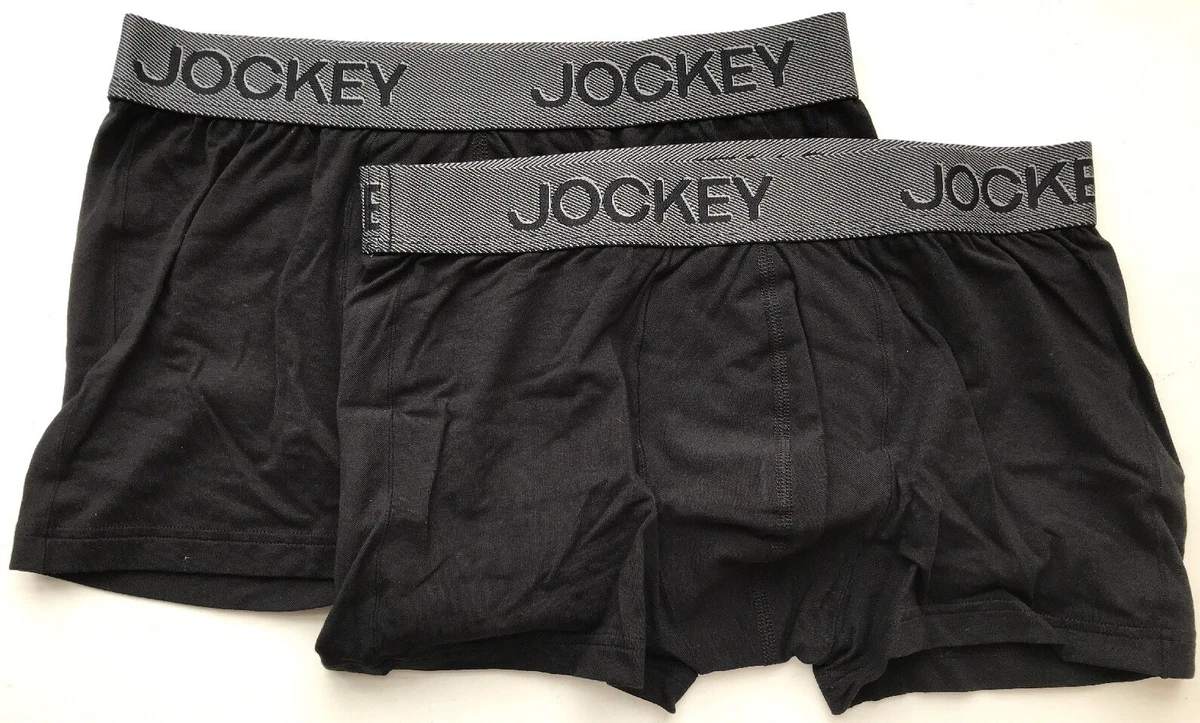Jockey Men s 3D Innovations Short Trunk 2 Pack Black Small 2215932 999