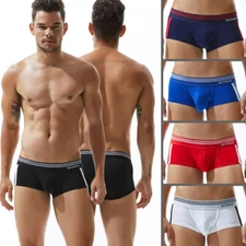 3PCS/LOT Mens Low Rise Underwear Briefs Boxer Shorts Trunks Underpants Cotton
