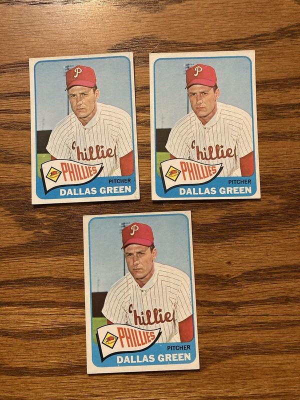 1965 DALLAS GREEN TOPPS 203 - LOT 3 VGC One Slightly off centered - One owner