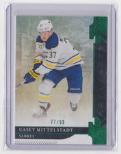 2019-20 UD ARTIFACTS EMERALD BASE PARALLEL 77/99 CASEY MITTELSTADT #46 SABERS
