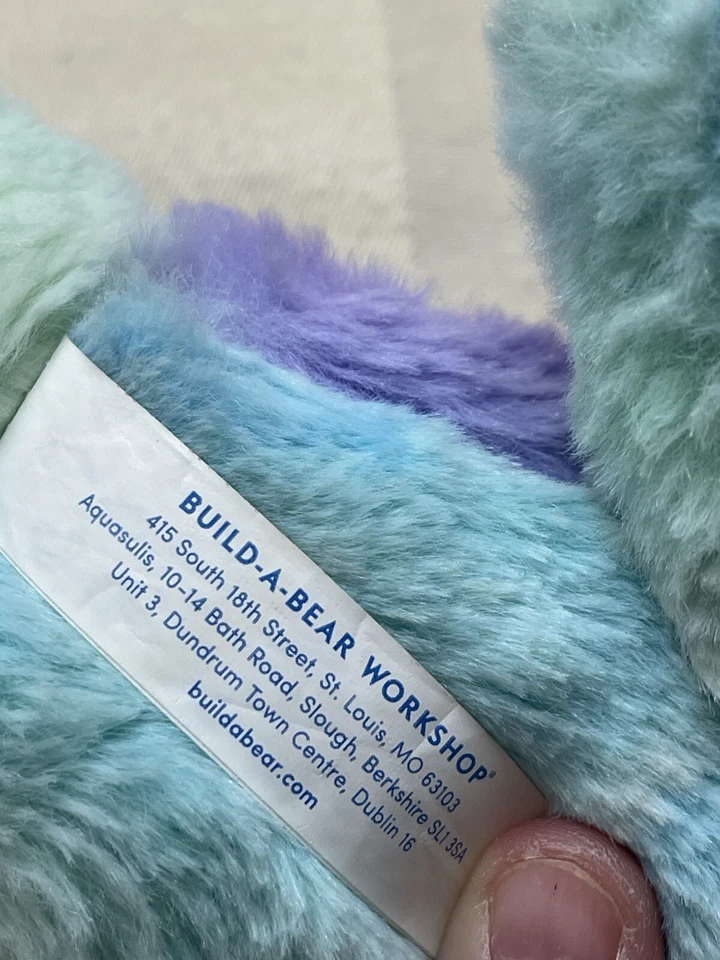 Build a Bear Buddies Rainbow Confetti Kitty Cat Plush & Hoppy Swirls Frog Plush - Image 4 of 4