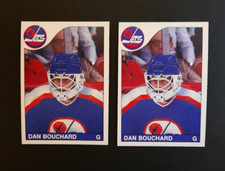 1985-86 O-Pee-Chee #246 Dan Bouchard 2 Card Lot NM-MINT Jets