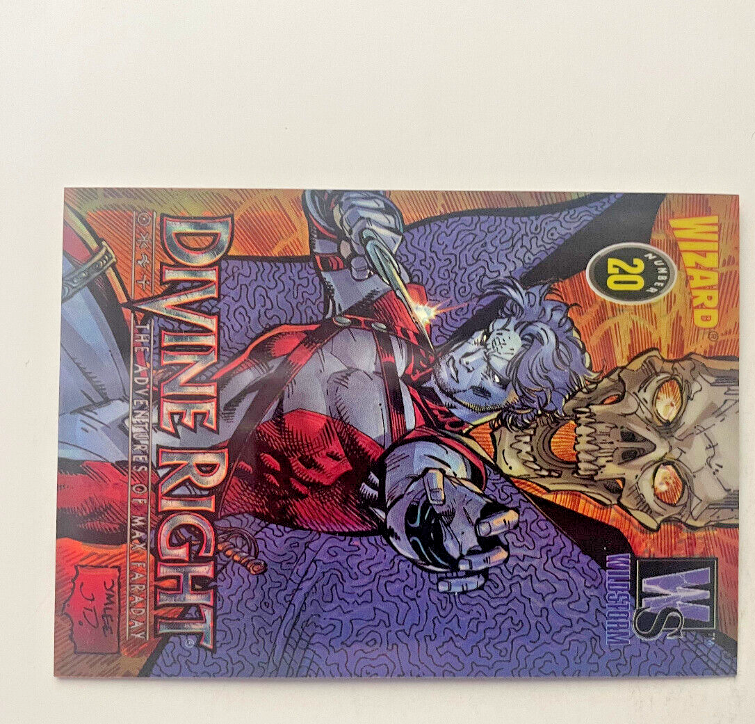 WIZARD Devine Right #20 Jim Lee Promo Chromium Trading Card 1997