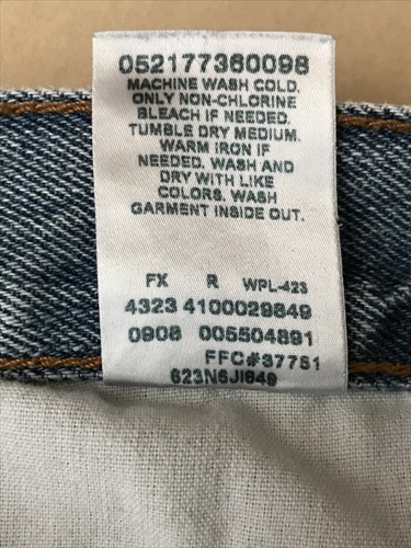 Jeans Levis's 550 uomo 38 x 30 relaxed fit denim blu chiaro vero 36x29 cotone - Foto 7 di 11