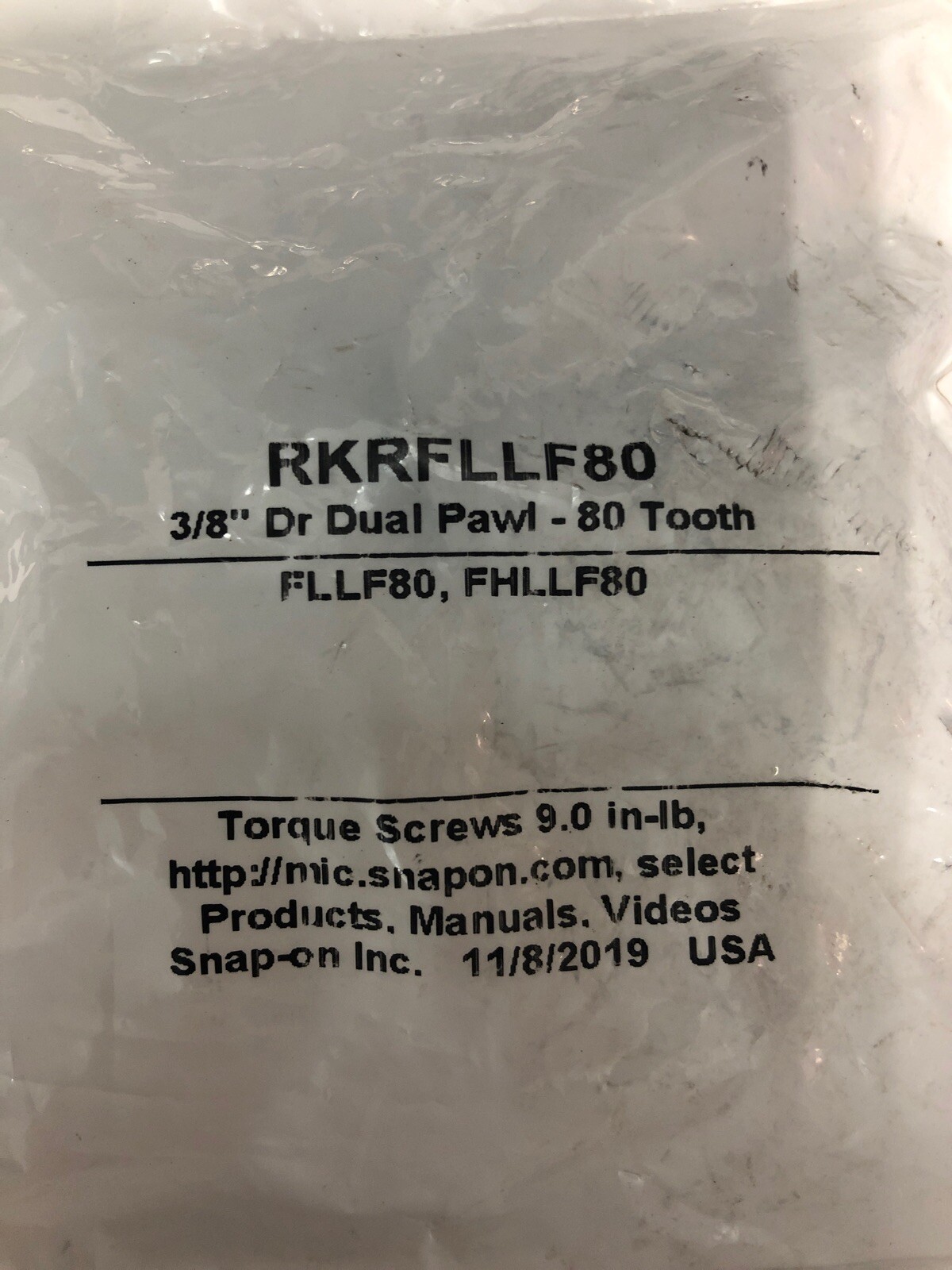 Snapon Tools Ratchet Repair Kit Fits FLLF80 And FHLLF80 RKRFLLF80 eBay