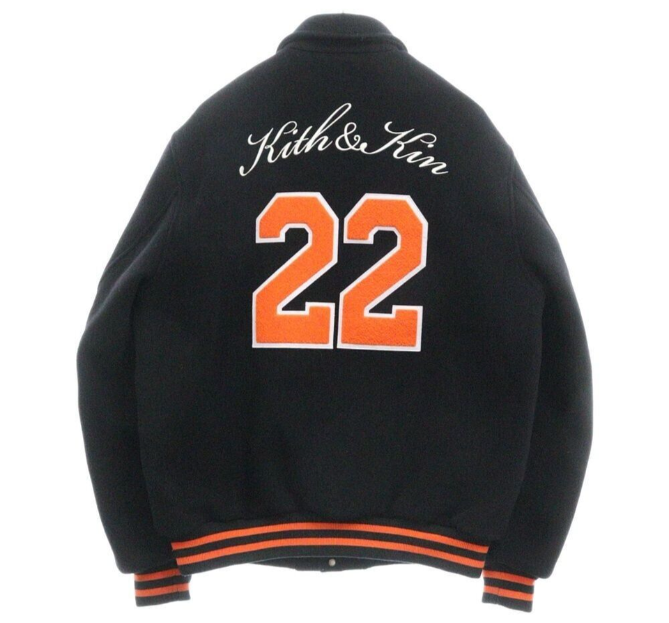 KITH x New York Knicks Wool Coaches Jacket Black Size L 23AW Authentic