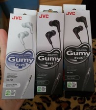 Lot of 3 JVC GUMY PLUS Wired Earbuds HA-FX7M Stereo Headphones new