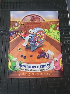 Bubble Tape Hubba Bubba Triple Treat Print Ad 2005 8x11 Great To Frame 