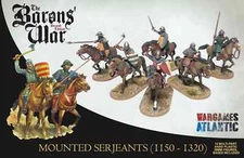 Wargames Atlantic 32 Plastic 28mm Mounted Serjeants Bretonnian Mounted Knights