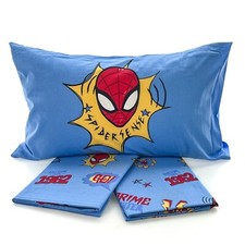Lenzuola Caleffi Spiderman NY singolo piazza e mezza completo letto cotone 100%