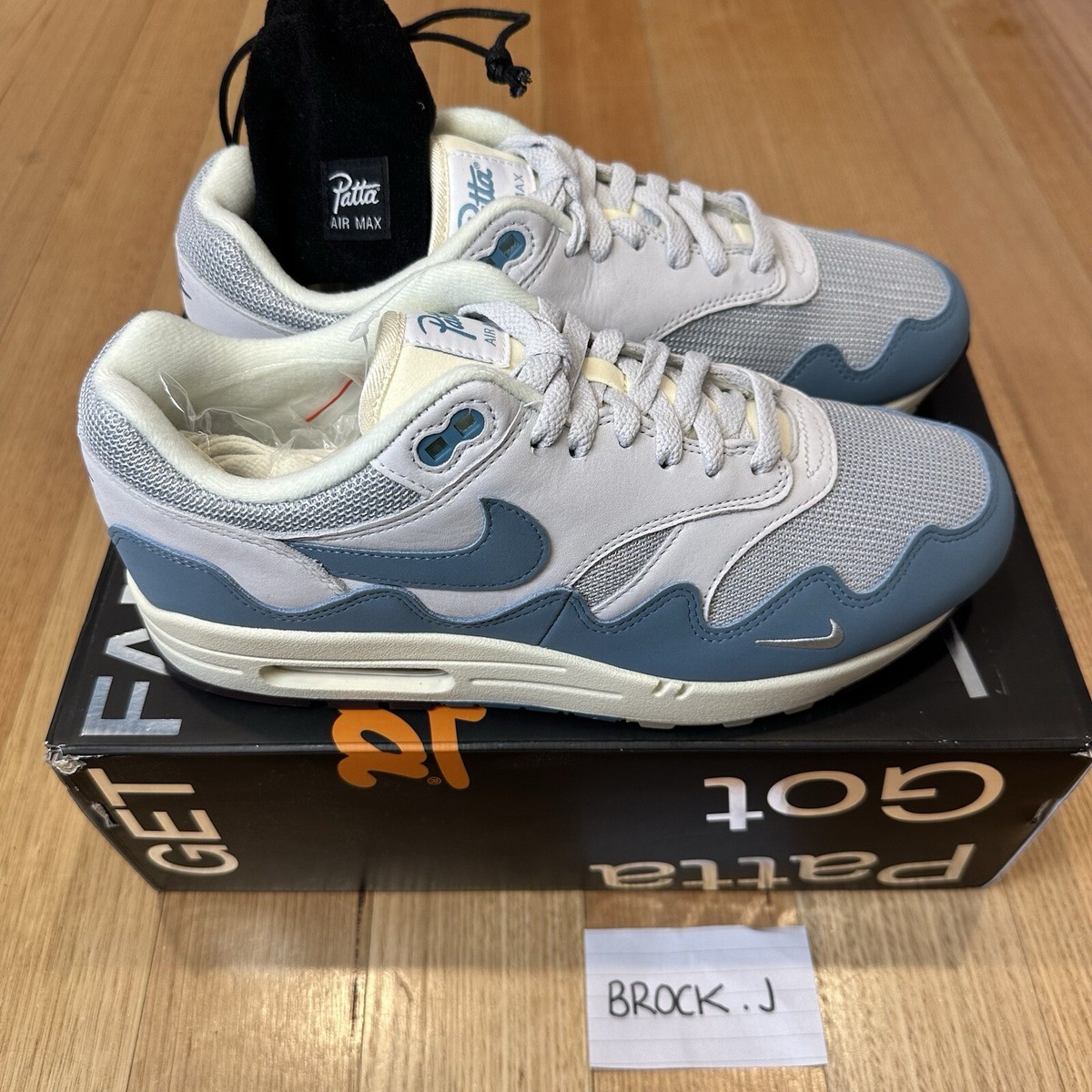 Patta Air Max 1 Aqua Noise US9.5 With Bracelet ✓ FREE SHIPPING 