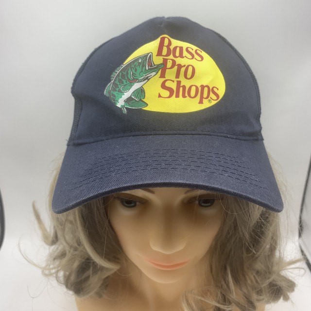 Bass Pro Shop Hats Lot Of 2 Solid Gray Strap back & Solid Navy Blue