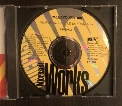 Packard Bell Microsoft Multimedia Pack For Windows Version 1.0 CD N-M Condition - Afbeelding 3 van 4