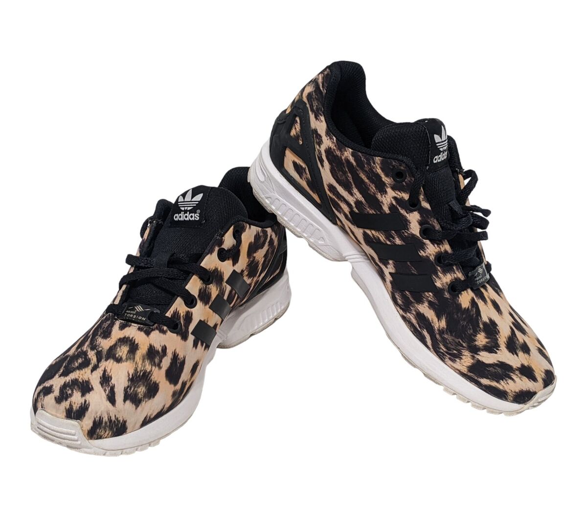 Adidas Torsion ZX Flux Cheetah Leopard Print Sneakers Shoes Adidas Torsion ZX Flux Cheetah Leopard Print Sneakers Shoes
