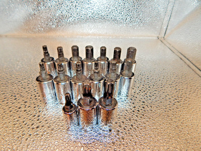 MAC TOOLS - (16) 3/8'' Dr. Allen & Torcs Socket Drivers, Most Are Unused