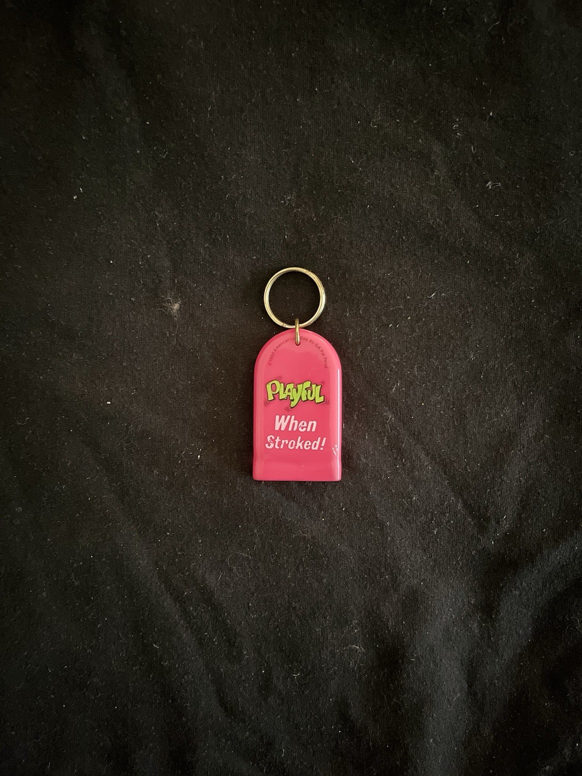 1980s Vintage American Rubber Keychain