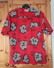Classic Mens Hawaian Rockabilly Tiki Shirt Size M   Good Condition