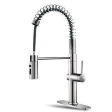 Pull Out Kitchen Faucet Low Lead Commercial Single Handle Pull Down Sprayer S...