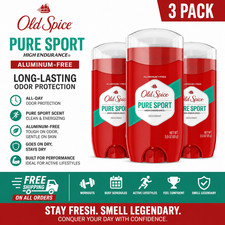 3 Pack- Old Spice High Endurance Deodorant for Men, Pure Sport Scent, 3.0 oz