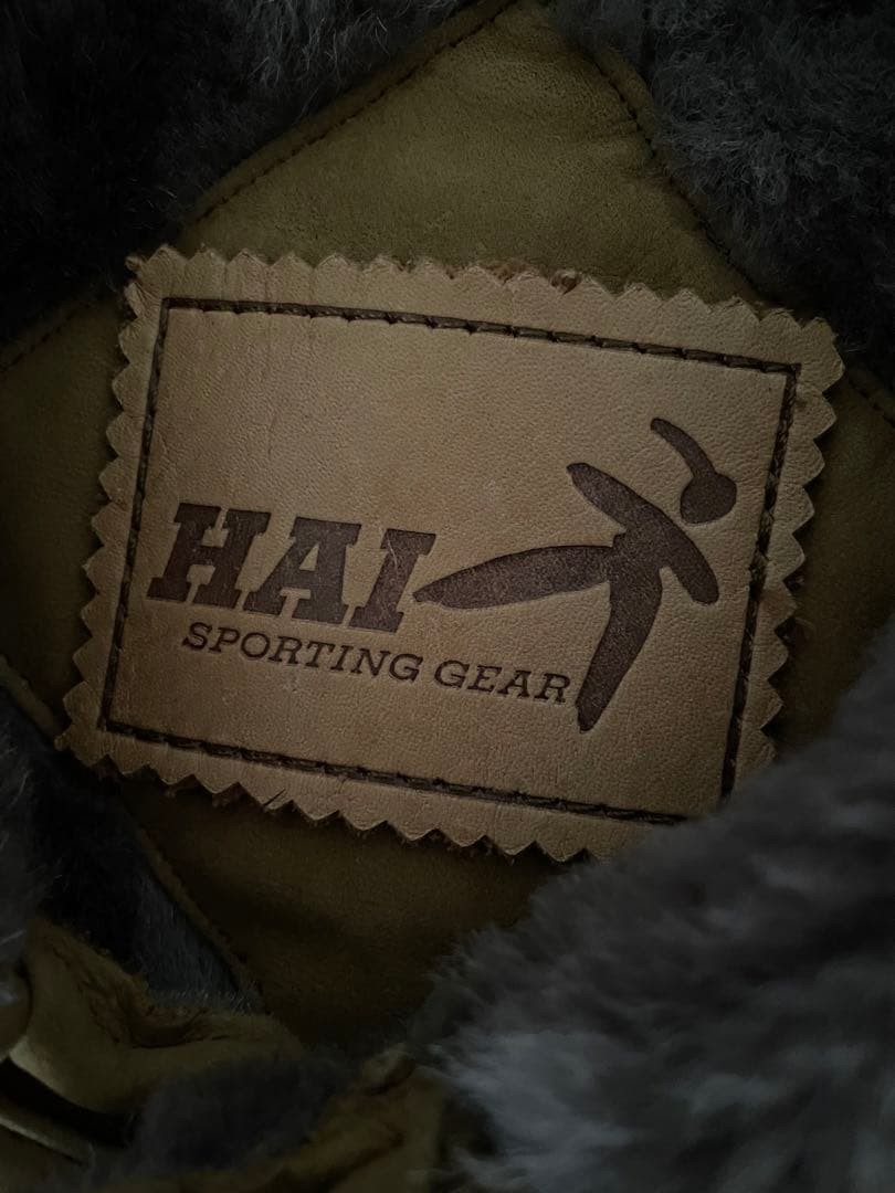 USED HAI SPORTING GEAR PATCHWORK SHEARLING LEATHE… - image 3