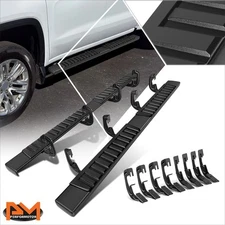 For 07-19 Silverado/Sierra Crew Cab 6" Side Step Nerf Bar Running Board Black