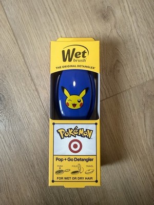 Pokemon Brush Wet Brush Pop + Go Detangler IntelliFlex Brush Blue/Yellow Pikachu